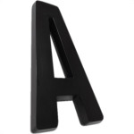 Letra 3D Deplasti Pvc 13Cm Preto