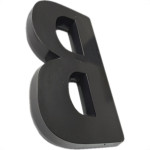 Letra 3D Deplasti Pvc 13Cm Preto