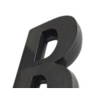 Letra 3D Deplasti Pvc 13Cm Preto