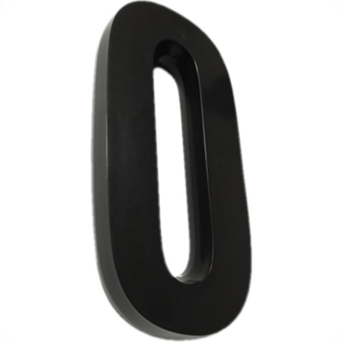 Numero 3D Pvc Deplasti 0 Preto 13Cm