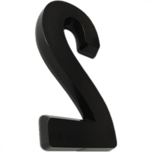 Numero 3D Pvc Deplasti 2 Preto 13Cm