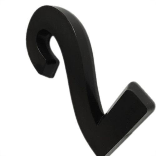 Numero 3D Pvc Deplasti 2 Preto 13Cm