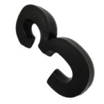 Numero 3D Pvc Deplasti 3 Preto 13Cm