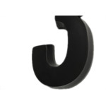 Numero 3D Pvc Deplasti 3 Preto 13Cm