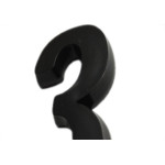 Numero 3D Pvc Deplasti 3 Preto 13Cm
