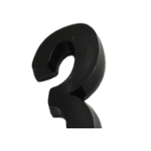 Numero 3D Pvc Deplasti 3 Preto 13Cm