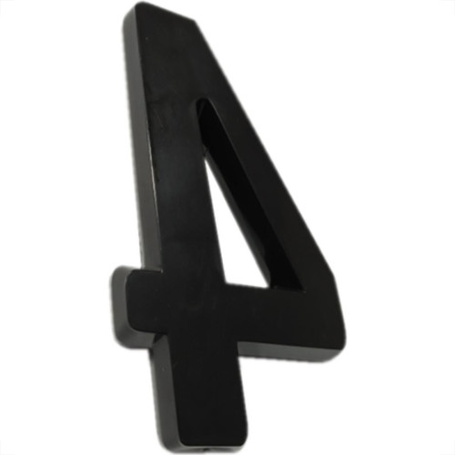 Numero 3D Pvc Deplasti 4 Preto 13Cm