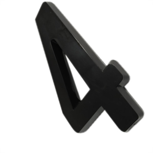 Numero 3D Pvc Deplasti 4 Preto 13Cm