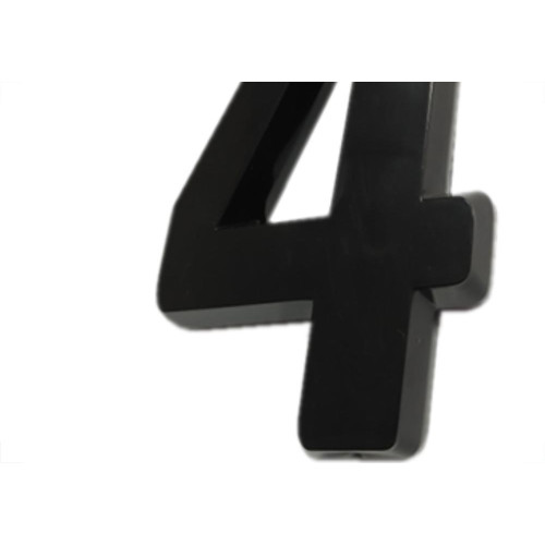 Numero 3D Pvc Deplasti 4 Preto 13Cm