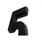 Numero 3D Pvc Deplasti 5 Preto 13Cm