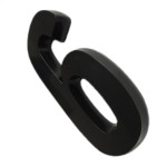 Numero 3D Pvc Deplasti 6 Preto 13Cm