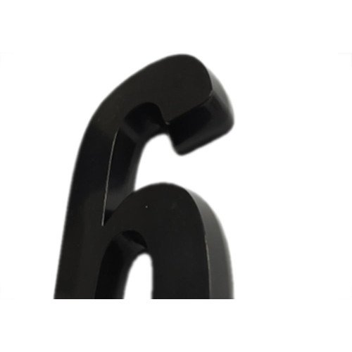 Numero 3D Pvc Deplasti 6 Preto 13Cm