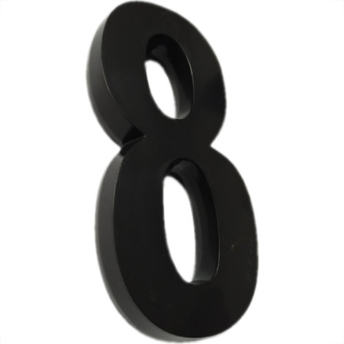 Numero 3D Pvc Deplasti 8 Preto 13Cm