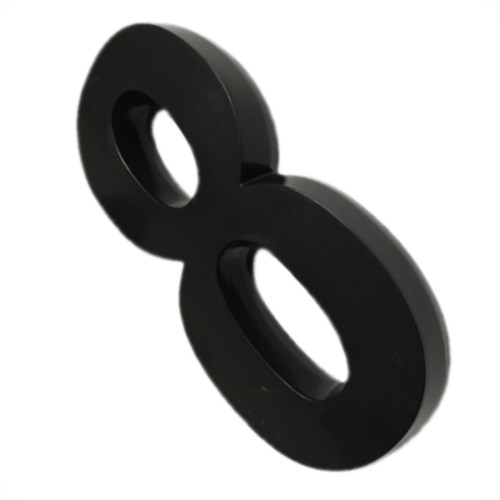 Numero 3D Pvc Deplasti 8 Preto 13Cm