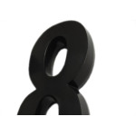 Numero 3D Pvc Deplasti 8 Preto 13Cm