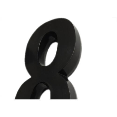 Numero 3D Pvc Deplasti 8 Preto 13Cm