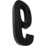 Numero 3D Pvc Deplasti 9 Preto 13Cm