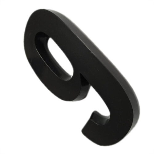 Numero 3D Pvc Deplasti 9 Preto 13Cm