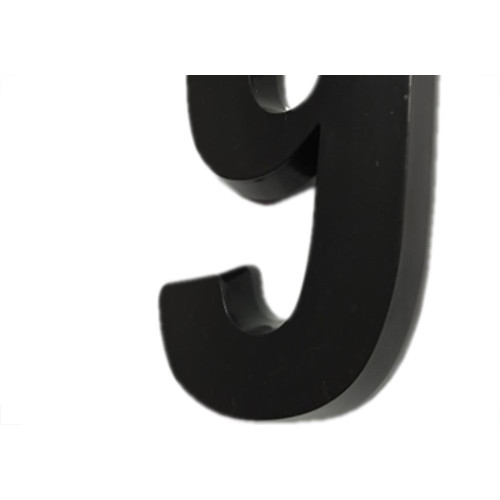 Numero 3D Pvc Deplasti 9 Preto 13Cm