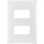 Espelho Placa Radial Mod.Ouro Branco 4X2 2Mod Dis 9004