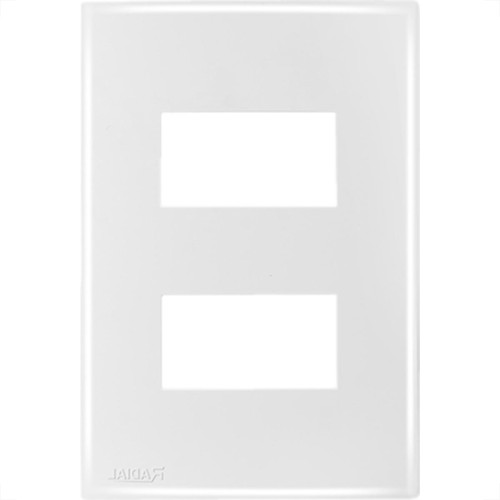 Espelho Placa Radial Mod.Ouro Branco 4X2 2Mod Dis 9004
