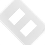 Espelho Placa Radial Mod.Ouro Branco 4X2 2Mod Dis 9004