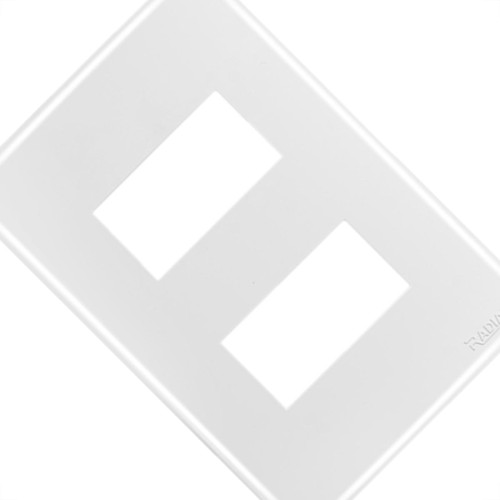 Espelho Placa Radial Mod.Ouro Branco 4X2 2Mod Dis 9004