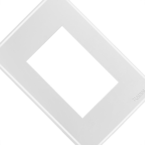 Espelho Placa Radial Mod.Ouro Branco 4X2 3Mod 1709001