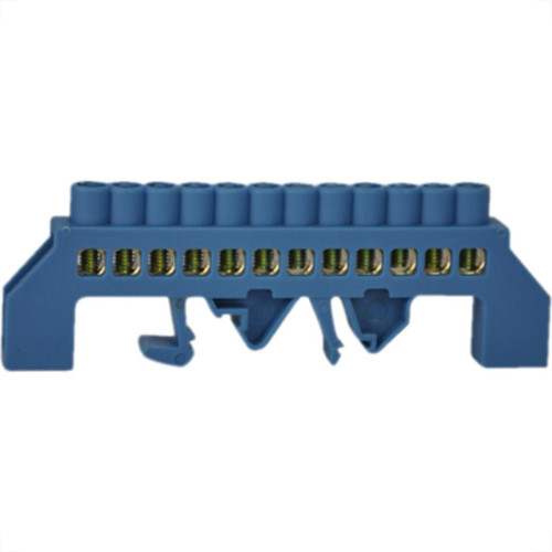Barram Jng Neutro 08 Termimal Azul 15981 - Kit C/5 Unidades