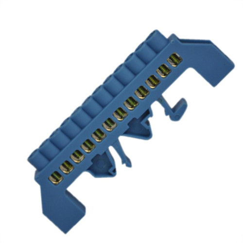 Barram Jng Neutro 08 Termimal Azul 15981 - Kit C/5 Unidades