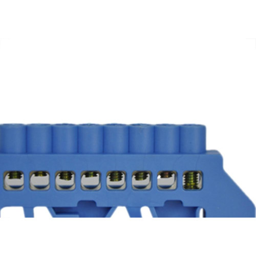 Barram Jng Neutro 12 Termimal Azul 15704 - Kit C/5 Unidades