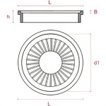 Grelha Plast Comp.Red Branco 15X15 Plastilit