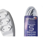 Extensao Naticon Pl 0,75 05Mt Branco Extensao Naticon Pl 0,75 05Mt Branco