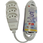 Extensao Naticon Pp 0,75 02Mt 2P+T10A Branco Extensao Naticon Pp 0,75 02Mt 2P+T10A Branco