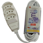 Extensao Naticon Pp 0,75 03Mt 2P+T10A Branco Extensao Naticon Pp 0,75 03Mt 2P+T10A Branco