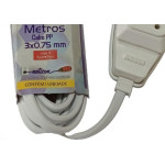 Extensao Naticon Pp 0,75 03Mt 2P+T10A Branco Extensao Naticon Pp 0,75 03Mt 2P+T10A Branco