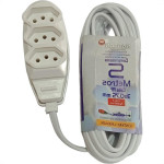 Extensao Naticon Pp 0,75 05Mt 2P+T10A Branco Extensao Naticon Pp 0,75 05Mt 2P+T10A Branco