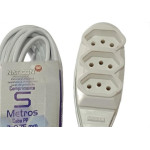 Extensao Naticon Pp 0,75 05Mt 2P+T10A Branco Extensao Naticon Pp 0,75 05Mt 2P+T10A Branco