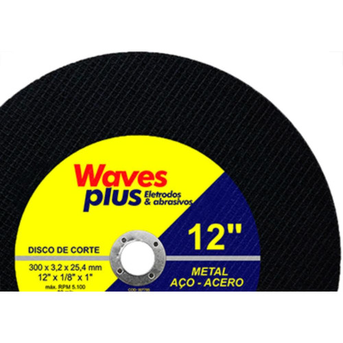 Disco Corte Waves Ferro 12X1 2T Disco Corte Waves Ferro 12X1 2T