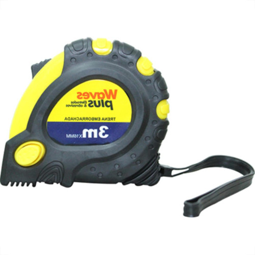 Trena 3Mt Emborrachado 16Mm Amarelo Waves Trena 3Mt Emborrachado 16Mm Amarelo Waves