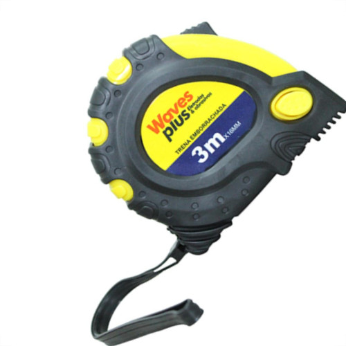 Trena 3Mt Emborrachado 16Mm Amarelo Waves Trena 3Mt Emborrachado 16Mm Amarelo Waves