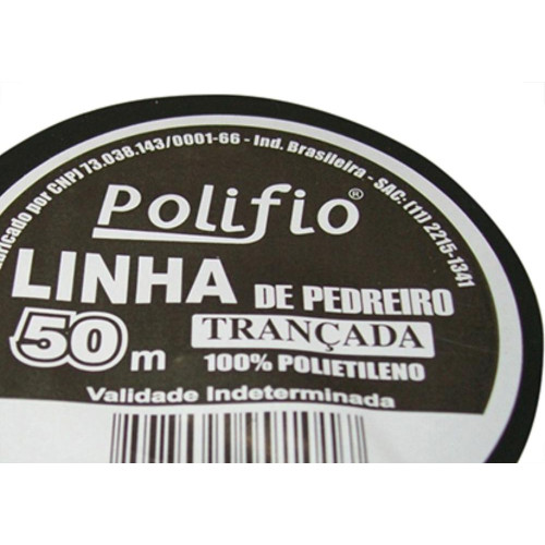 Linha Pedreiro Polifio Trançada C/ 50Mt - Kit C/12 Unidades