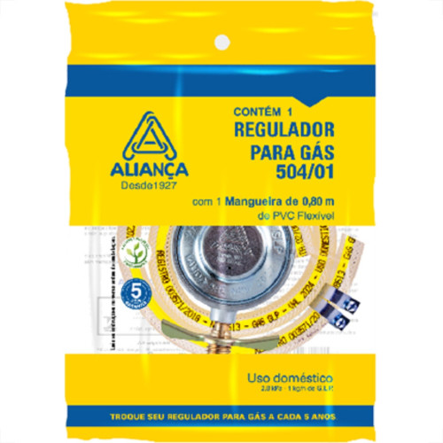 Regulador Gás Alianca Medio 504 C/M 80 Cm