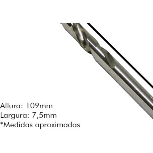 Broca Aco Rapido Irwin 7,5Mm - Kit C/5 Unidades