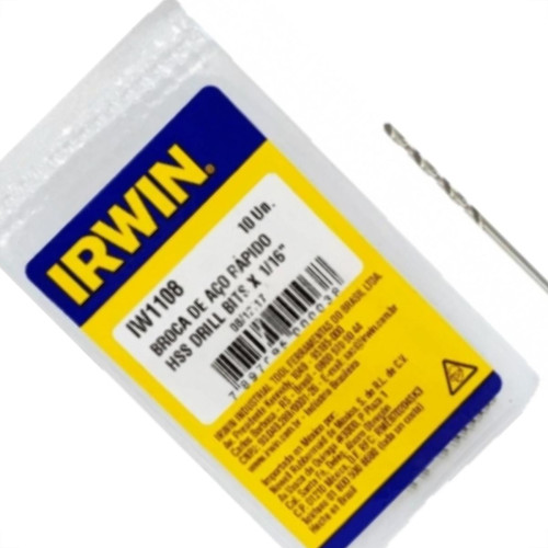 Broca Aco Rapido Irwin (1/16) - Kit C/10 Unidades
