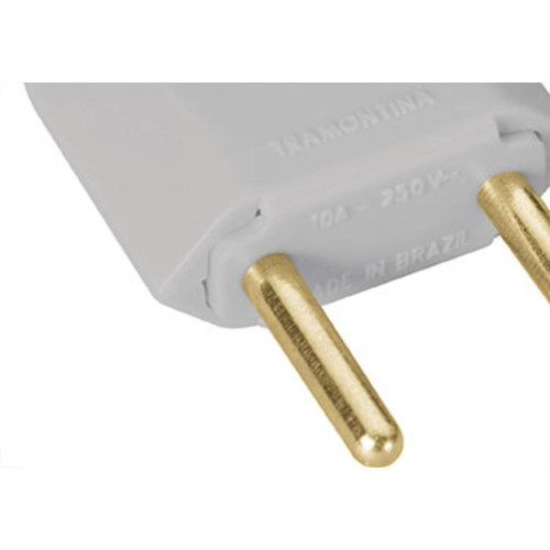 Pino Macho Tramon 2P 10A 401/01-02 Cinza - Kit C/10 Unidades