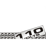 Placa Sinalizacao Aluminio 01,5X3,5 ''110V'' Com 16 Pecas 100Co