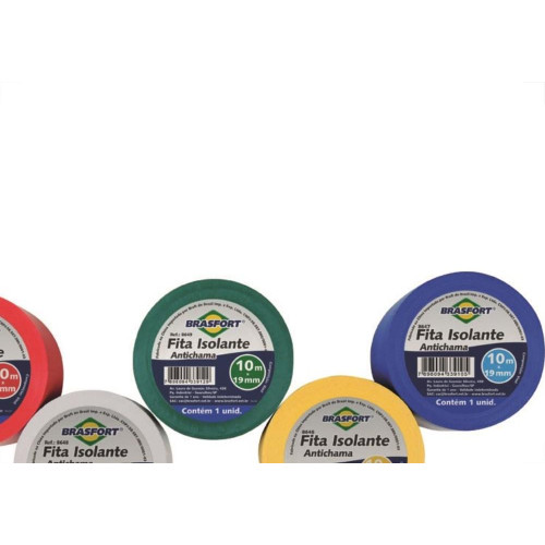 Fita Isolante Brasfort 5M Com 6 Cores 8387