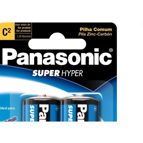 Pilha Panasonic Media C2 Cartela 2 Pecas Um-2Shsp128