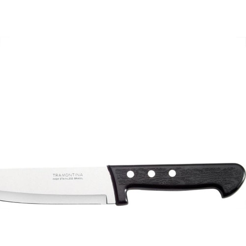 Faca Tramontina Cozinha Inox Cabo Preto 07''  - Kit C/12 